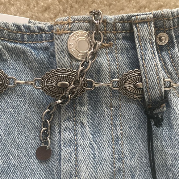 Belted mini jean skirt - Picture 4 of 8